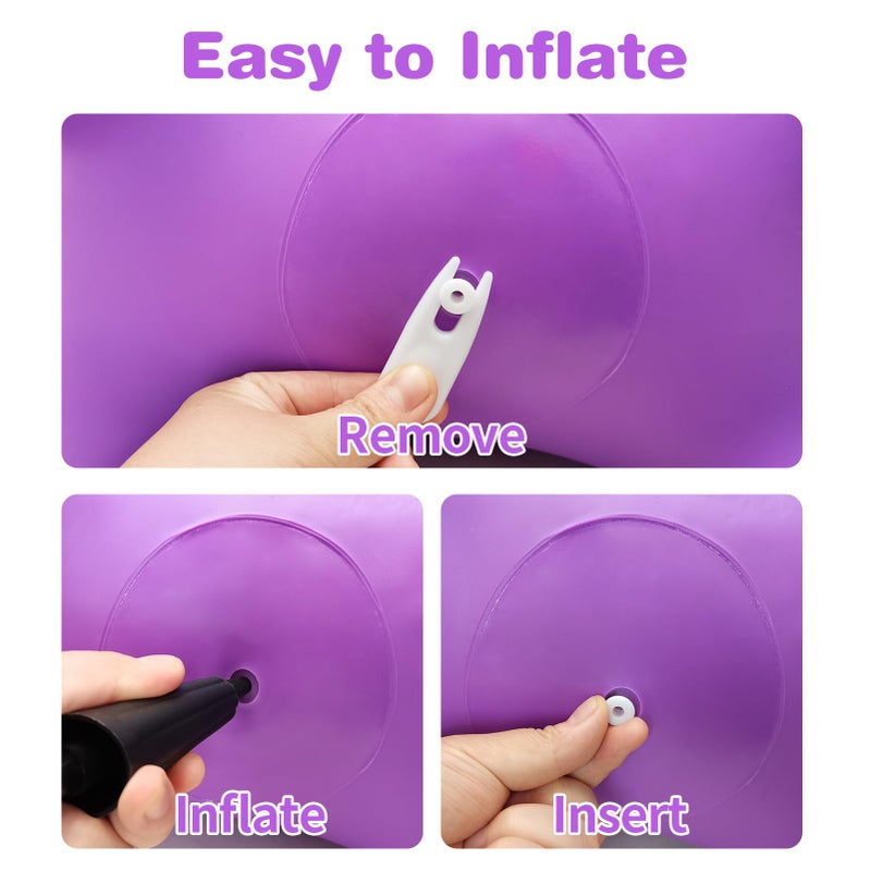 Hot Max HotMax Bouncy Horse  Dinosaur Hopper Toys for Kids  Inflatable Ride on Bouncy Animals Toys for Toddlers  Jumping Horse for Baby Birthday Gift for Boy or Girl 18 Months 2-4 Year Old (Purple) - Image 5